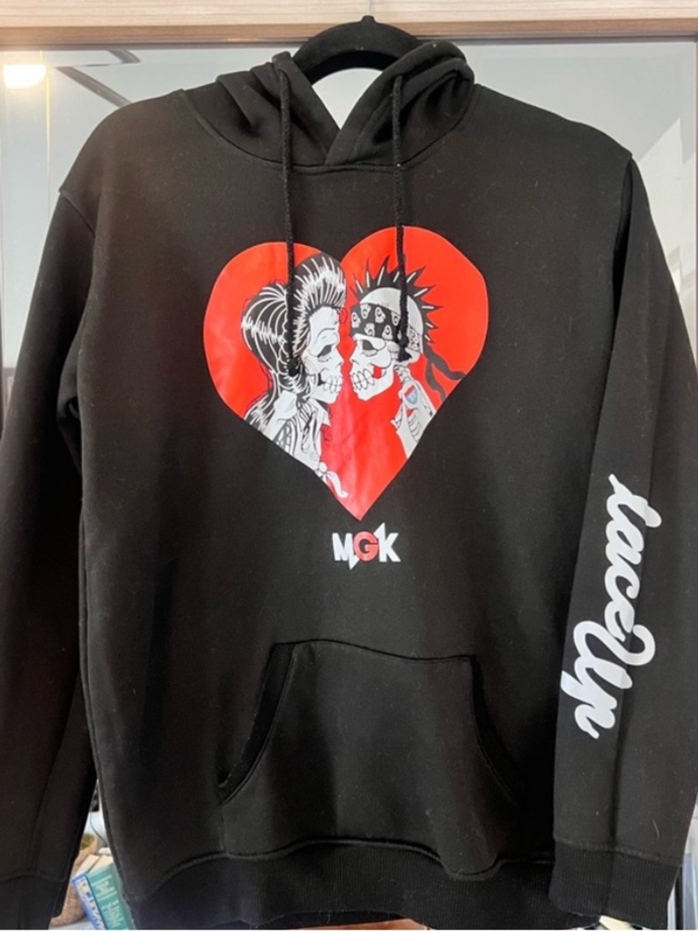 MGK Machine Gun Kelly Lace Up Heart Hoodie